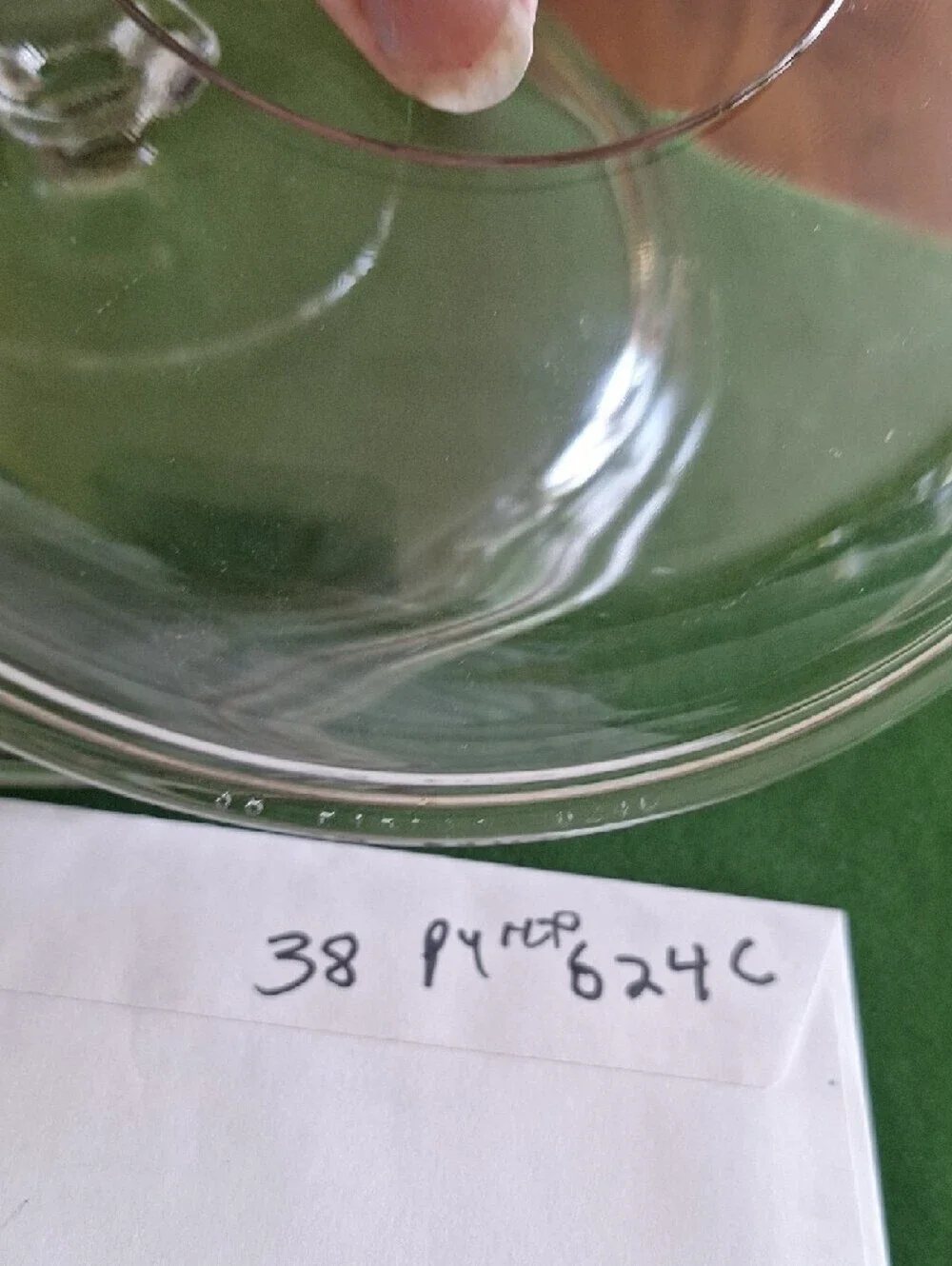 Pryex Clear Glass Lid with Knob 38Pyrex624C